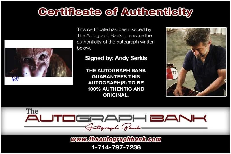 Andy Serkis — Andy Serkis authentic signed celebrity 10x15 photo W/Cert Autographed A0004, изображение 2