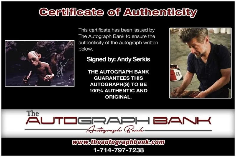 Andy Serkis — Andy Serkis authentic signed celebrity 10x15 photo W/Cert Autographed A0003, изображение 2