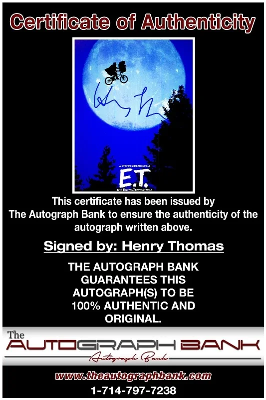 Henry Thomas — Henry Thomas authentic signed celebrity 10x15 photo W/Cert Autographed 2616a, image 2