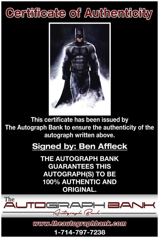 Ben Affleck — Ben Affleck authentic signed celebrity 10x15 photo W/Cert Autographed A0003, изображение 2