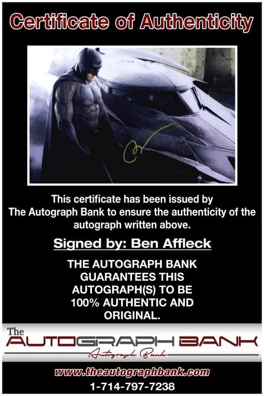 Ben Affleck — Ben Affleck authentic signed celebrity 10x15 photo W/Cert Autographed A0002, изображение 2