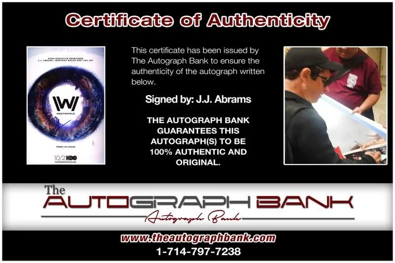J.J. Abrams — J.J. Abrams authentic signed celebrity 10x15 photo W/Cert Autographed A0002, изображение 2