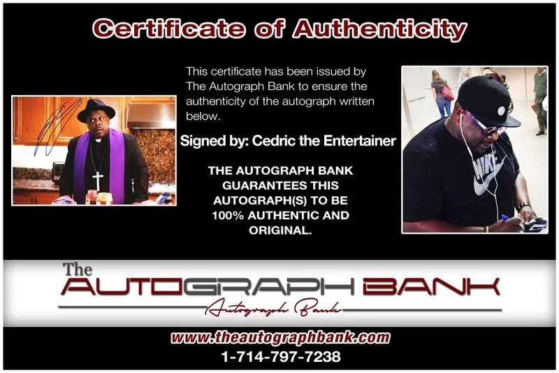 Cedric the Entertainer — Cedric the Entertainer authentic signed 10x15 photo |CERT Autographed A000212, image 2