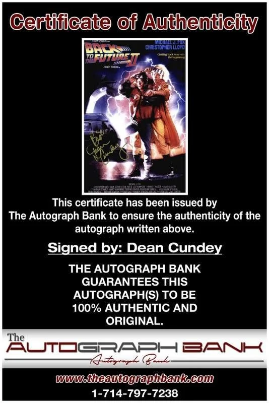 Dean Cundey — Dean Cundey authentic signed celebrity 10x15 photo W/Cert Autographed A0004, изображение 2