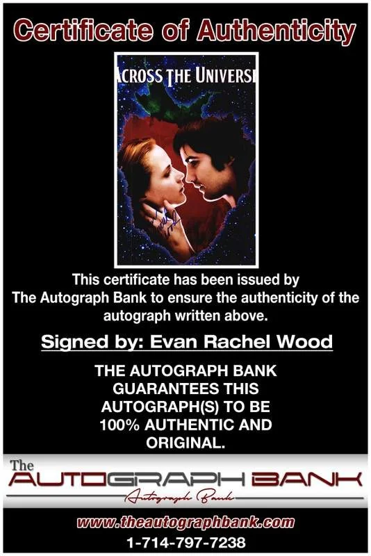 Evan Rachel Wood — Evan Rachel Wood authentic signed celebrity 10x15 photo W/Cert Autographed A0002, изображение 2
