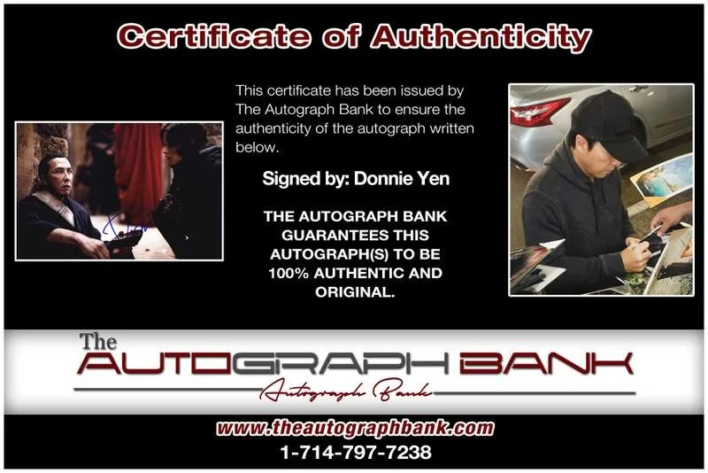 Donnie Yen — Donnie Yen authentic signed celebrity 10x15 photo W/Cert Autographed A0005, image 2