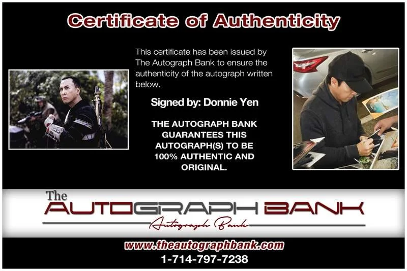 Donnie Yen — Donnie Yen authentic signed celebrity 10x15 photo W/Cert Autographed A0004, image 2