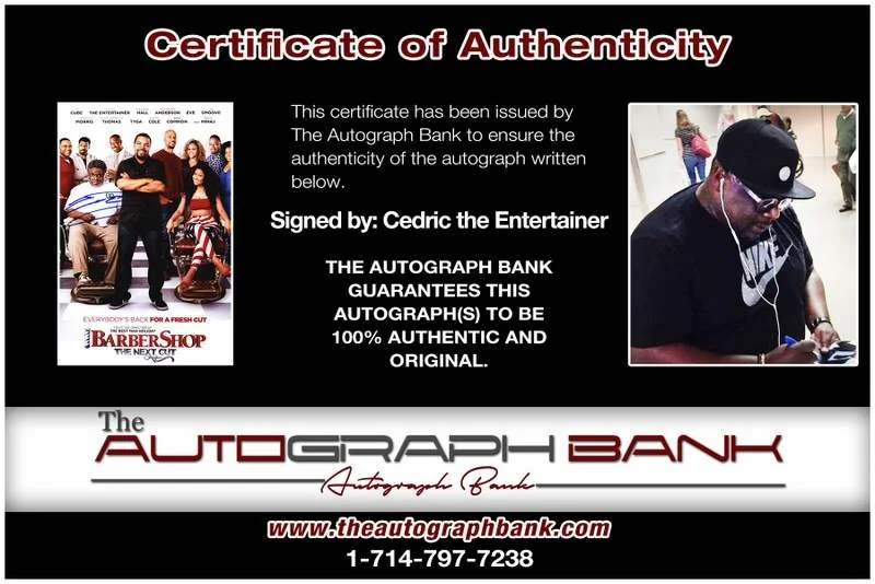 Cedric the Entertainer — Cedric the Entertainer authentic signed 10x15 photo |CERT Autographed A000248, изображение 2
