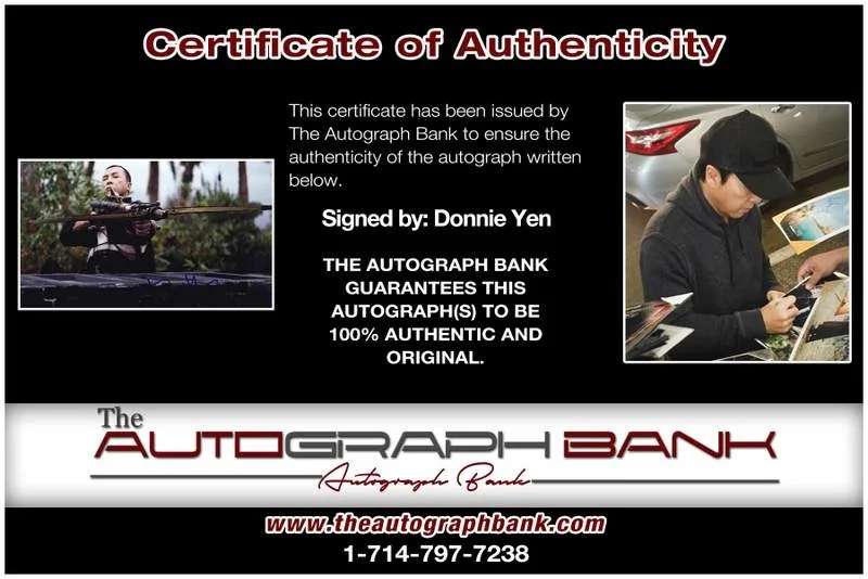 Donnie Yen — Donnie Yen authentic signed celebrity 10x15 photo W/Cert Autographed A0007, image 2