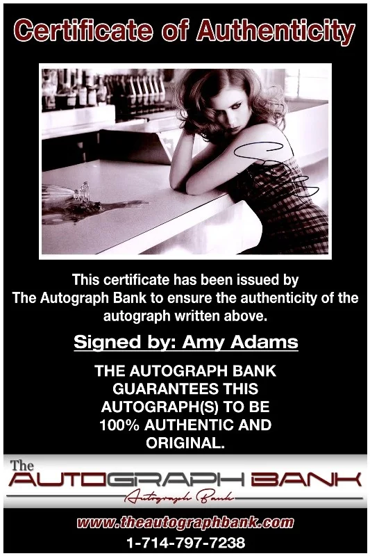 Amy Adams — Amy Adams authentic signed celebrity 10x15 photo W/Cert Autographed 2716b, изображение 2