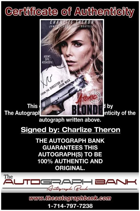 Charlize Theron — Charlize Theron authentic signed celebrity 10x15 photo W/Cert Autographed A0001, изображение 2