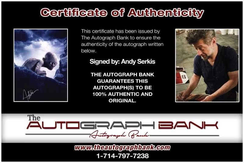 Andy Serkis — Andy Serkis authentic signed celebrity 10x15 photo W/Cert Autographed A0005, изображение 2