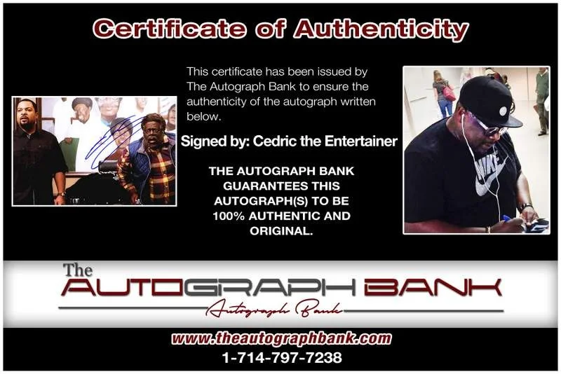 Cedric the Entertainer — Cedric the Entertainer authentic signed 10x15 photo |CERT Autographed A000218, изображение 2