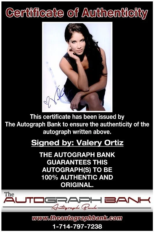 Valery Ortiz — Valery Ortiz authentic signed celebrity 8x10 photo W/Cert Autographed y, изображение 2