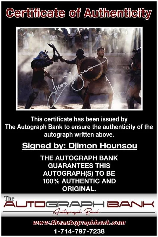 Djimon Hounsou — Djimon Hounsou authentic signed celebrity 10x15 photo W/Cert Autographed A0001, изображение 2