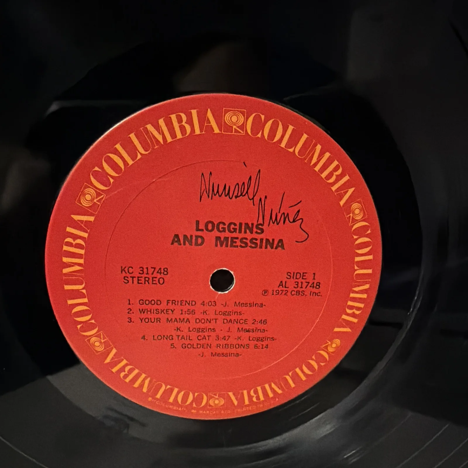 Columbia Loggins and Messina Autographed Original Vinyl Record KC 31748, image 3