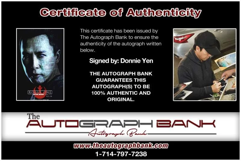 Donnie Yen — Donnie Yen authentic signed celebrity 10x15 photo W/Cert Autographed A0001, изображение 2