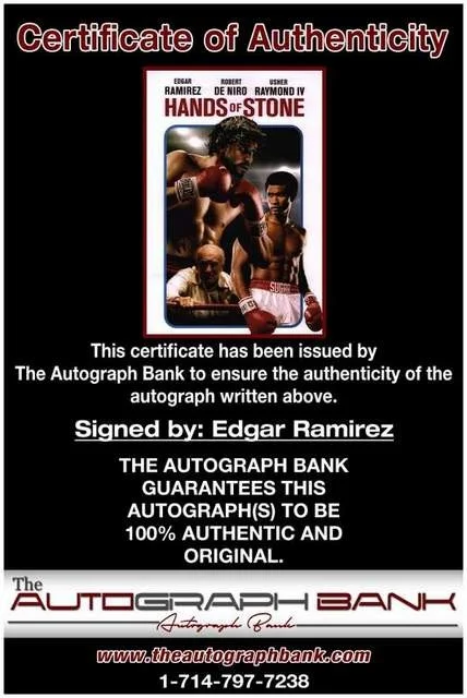 Edgar Ramirez — Edgar Ramirez authentic signed celebrity 10x15 photo W/Certificate Autographed 1, image 2