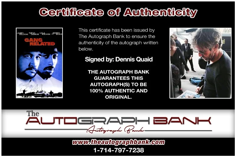Dennis Quaid — Dennis Quaid authentic signed celebrity 10x15 photo W/Cert Autographed 2616m, изображение 2