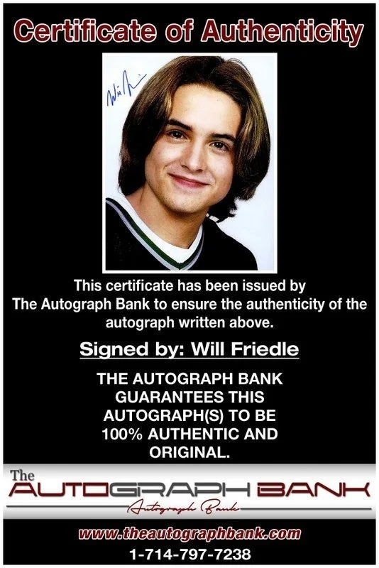 Will Friedle — Will Friedle authentic signed celebrity 8x10 photo W/Cert Autographed C13, image 2