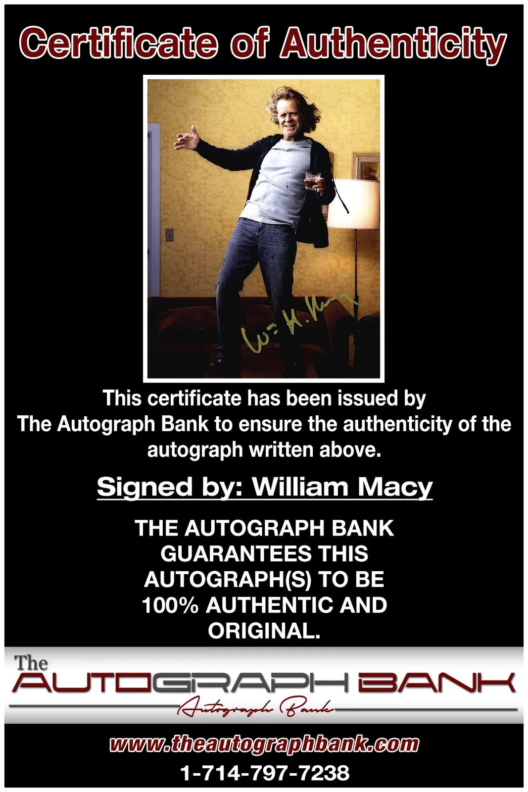 William Macy — William Macy authentic signed celebrity 8x10 photo W/Cert Autographed A5, image 2