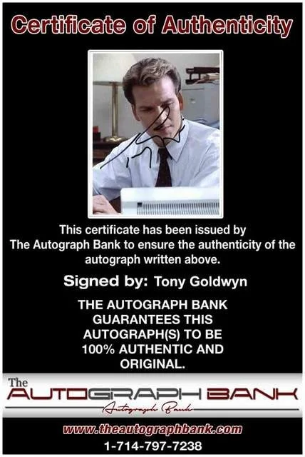 Tony Goldwyn — Tony Goldwyn authentic signed celebrity 8x10 photo W/Cert Autographed (B0388), изображение 2