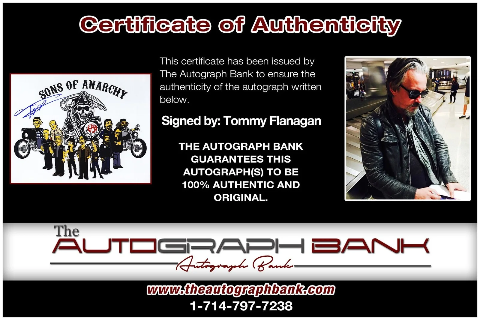 Tommy Flanagan — Tommy Flanagan authentic signed celebrity 8x10 photo W/Cert Autographed A3, image 2