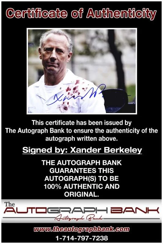 Xander Berkeley — Xander Berkeley authentic signed celebrity 8x10 photo W/Cert Autographed B0001, image 2