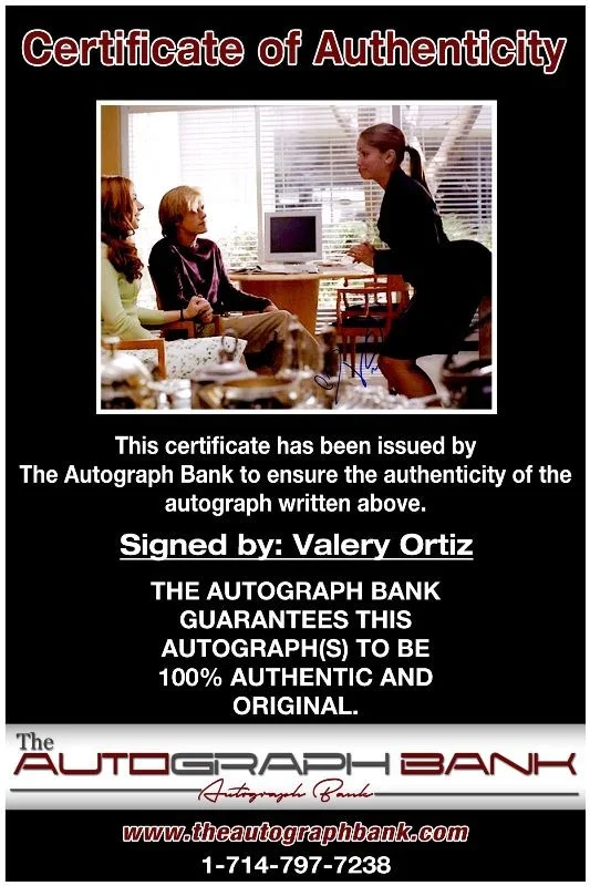 Valery Ortiz — Valery Ortiz authentic signed celebrity 8x10 photo W/Cert Autographed a, изображение 2