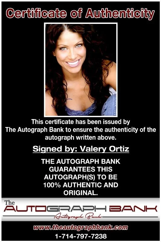 Valery Ortiz — Valery Ortiz authentic signed celebrity 8x10 photo W/Cert Autographed k, изображение 2