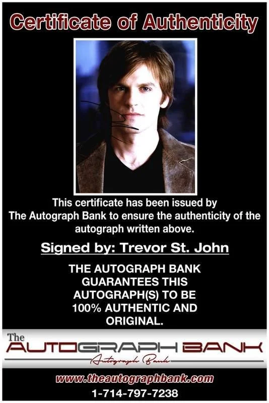 Trevor St. John — Trevor St. John authentic signed celebrity 8x10 photo W/Cert Autographed Bt0001, image 2