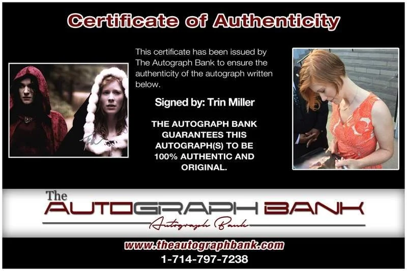 Trin Miller — Trin Miller authentic signed celebrity 8x10 photo W/Cert Autographed B0003, изображение 2