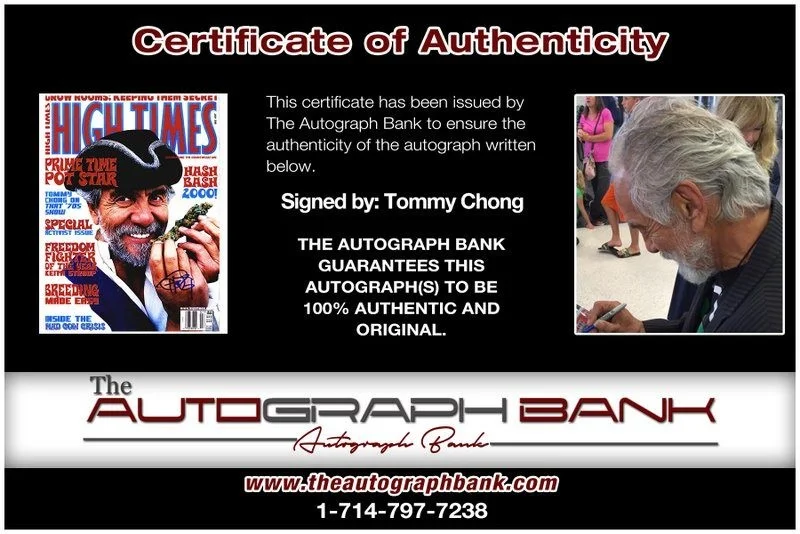 Tommy Chong — Tommy Chong authentic signed celebrity 8x10 photo W/Cert Autographed D19, изображение 2