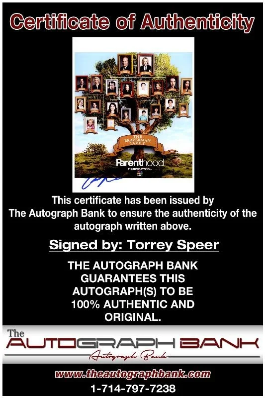 Torrey Speer — Torrey Speer authentic signed celebrity 8x10 photo W/Cert Autographed 2616q, изображение 2