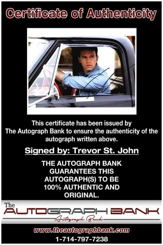 Trevor St. John — Trevor St. John authentic signed celebrity 8x10 photo W/Cert Autographed Bt0002, image 2