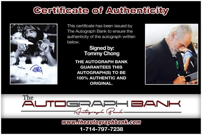 Tommy Chong — Tommy Chong authentic signed celebrity 8x10 photo W/Cert Autographed B0013, изображение 2