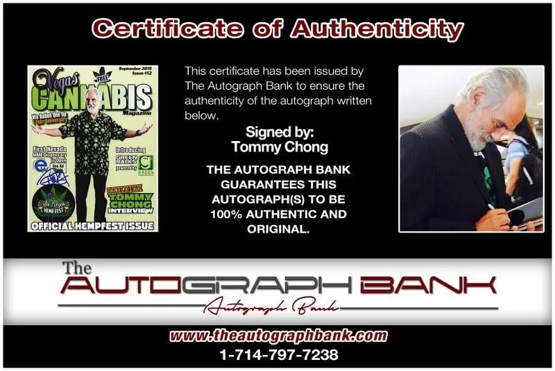 Tommy Chong — Tommy Chong authentic signed celebrity 8x10 photo W/Cert Autographed B0004, image 2