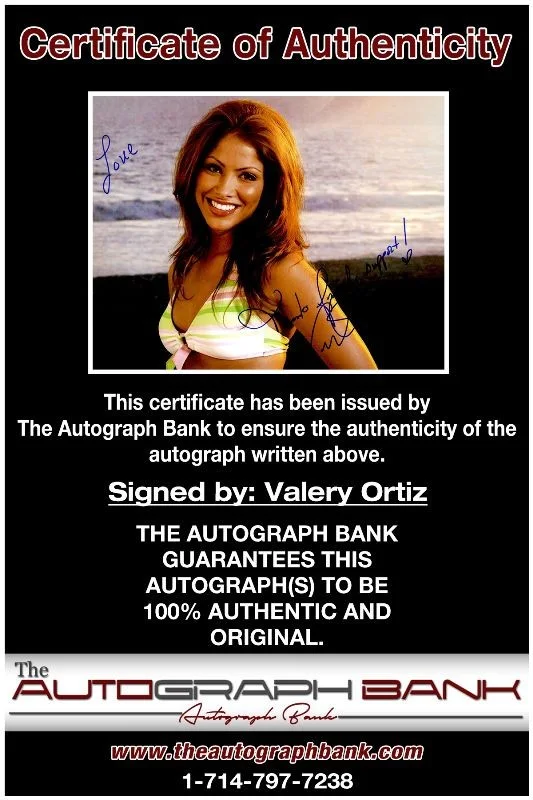 Valery Ortiz — Valery Ortiz authentic signed celebrity 8x10 photo W/Cert Autographed d, image 2