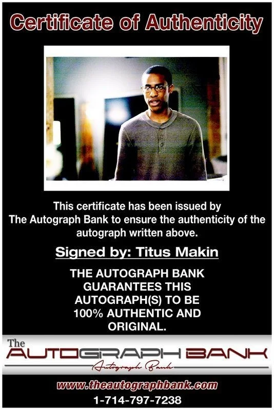 Titus Makin — Titus Makin authentic signed celebrity 8x10 photo W/Cert Autographed C3, image 2