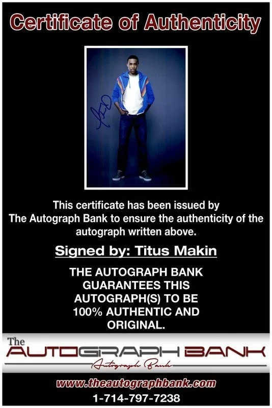 Titus Makin — Titus Makin authentic signed celebrity 8x10 photo W/Cert Autographed C17, изображение 2