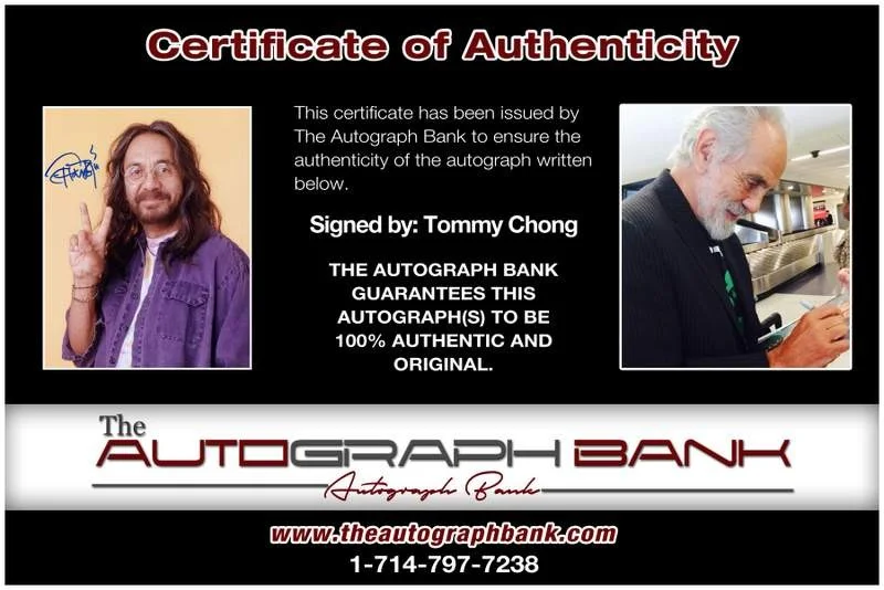 Tommy Chong — Tommy Chong authentic signed celebrity 8x10 photo W/Cert Autographed B0107, изображение 2