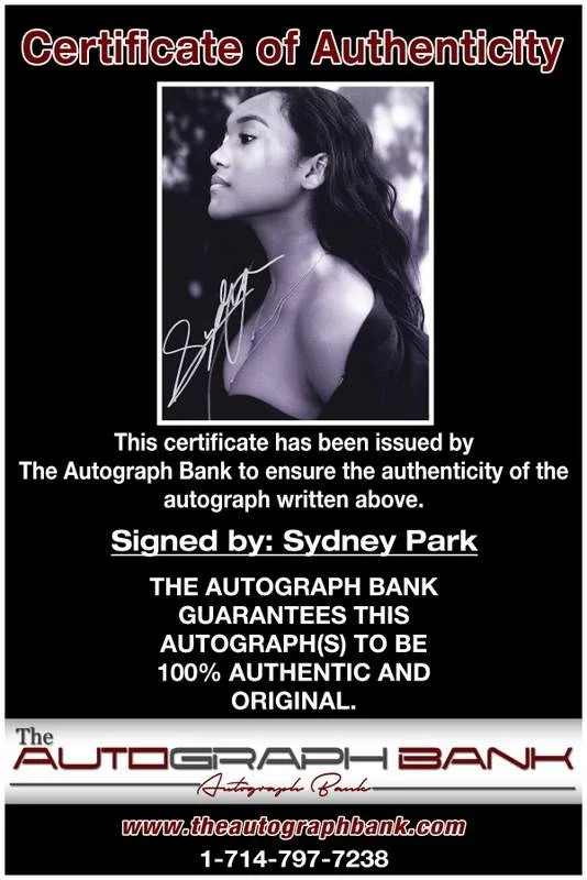 Sydney Park — Sydney Park authentic signed celebrity 8x10 W/Certificate Autographed (A0001), image 2