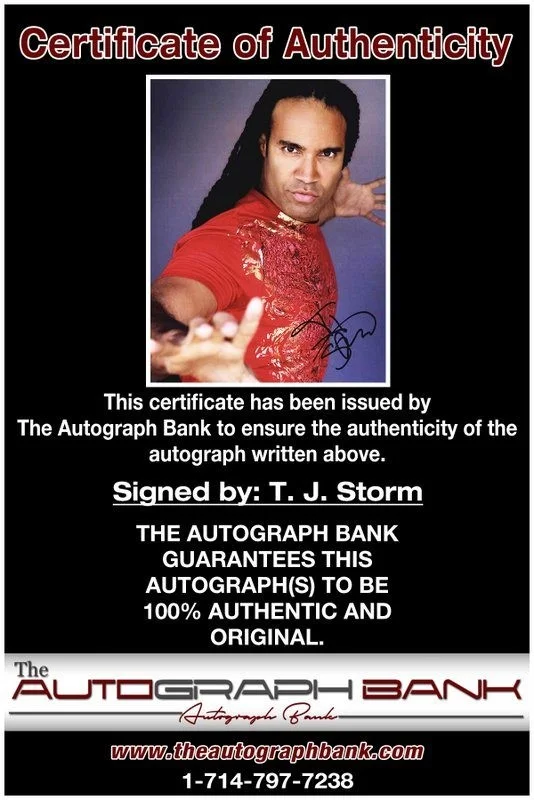 T I Harris — T. J. Storm authentic signed celebrity 8x10 photo W/Cert Autographed D3, изображение 2