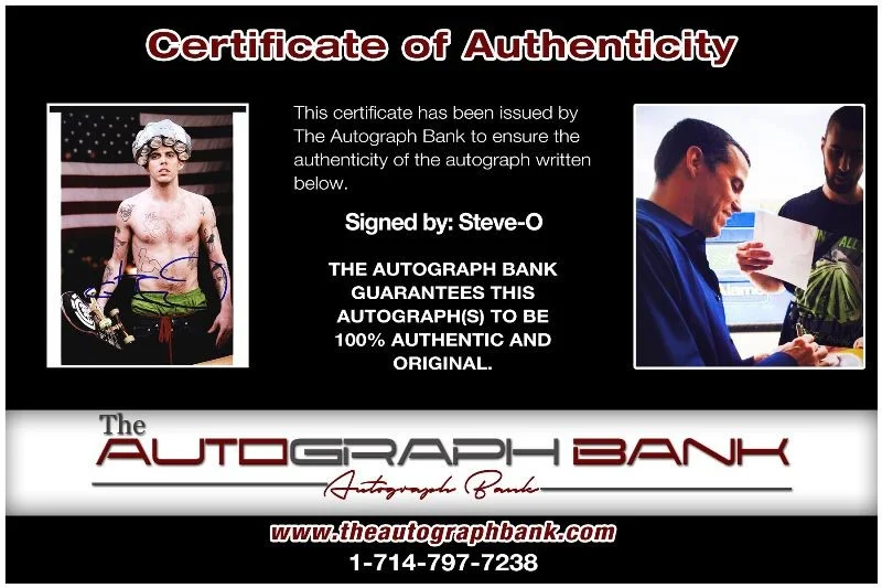 Steve O — Steve O authentic signed celebrity 8x10 photo W/Cert Autographed 51816n1, изображение 2
