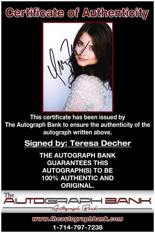 Teresa Decher — Teresa Decher authentic signed celebrity 8x10 photo W/Cert Autographed D7, image 2