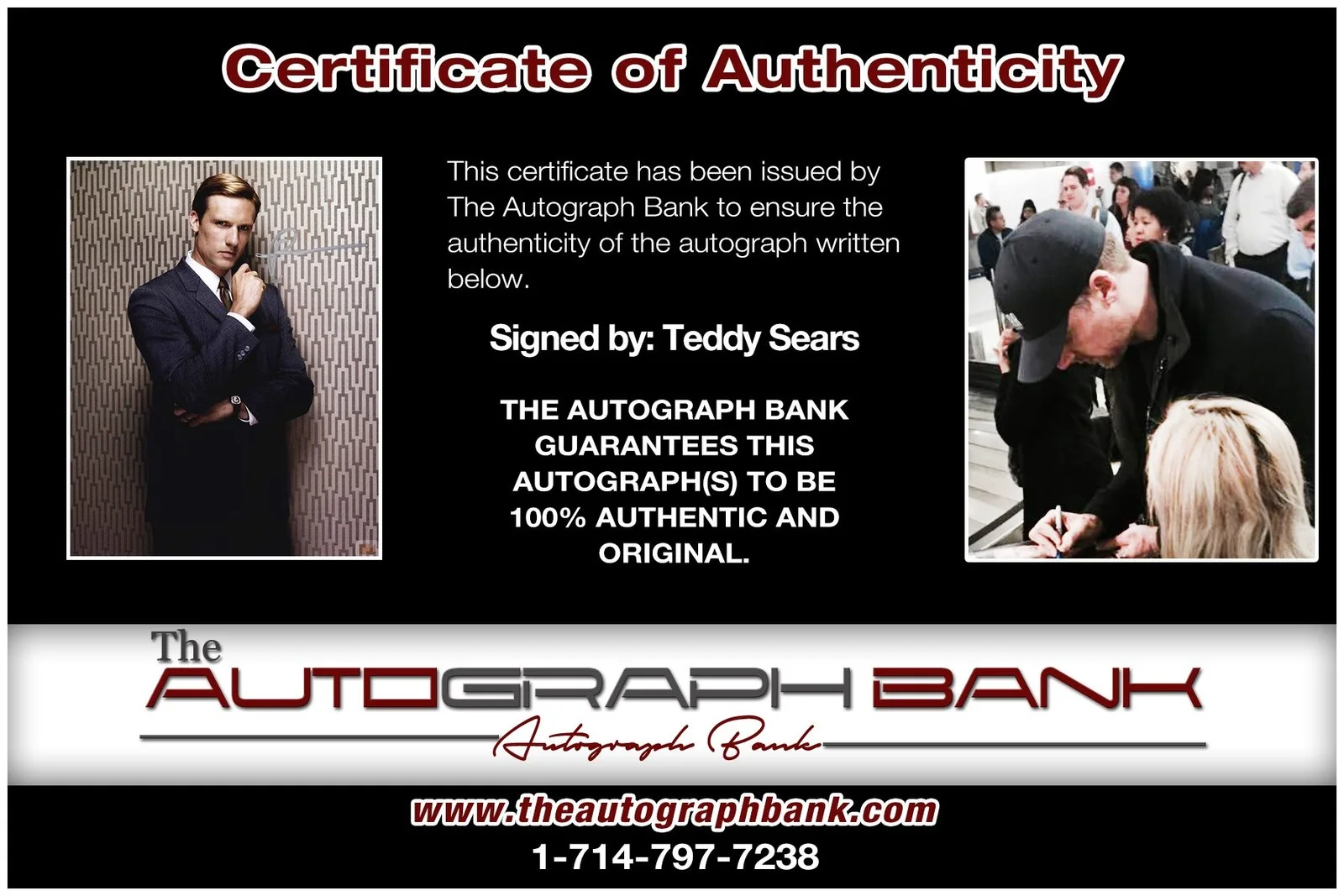 Teddy Sears — Teddy Sears authentic signed celebrity 8x10 photo W/Cert Autographed A12, image 2