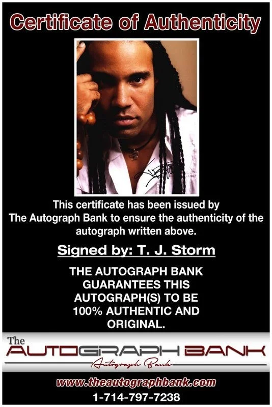 T I Harris — T. J. Storm authentic signed celebrity 8x10 photo W/Cert Autographed D1, изображение 2