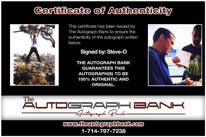 Steve O — Steve O authentic signed celebrity 8x10 photo W/Cert Autographed 51816i1, изображение 2