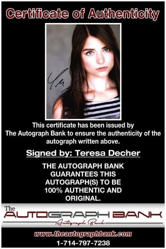 Teresa Decher — Teresa Decher authentic signed celebrity 8x10 photo W/Cert Autographed D3, image 2