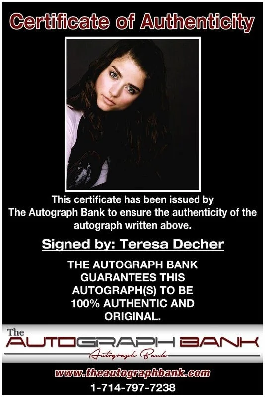 Teresa Decher — Teresa Decher authentic signed celebrity 8x10 photo W/Cert Autographed D1, image 2